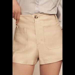 Anthropologie The Colette Linen Blend Shorts by Maeve
